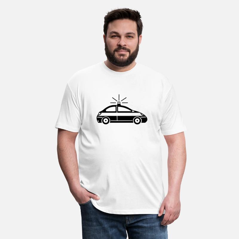 Police car with flashing light