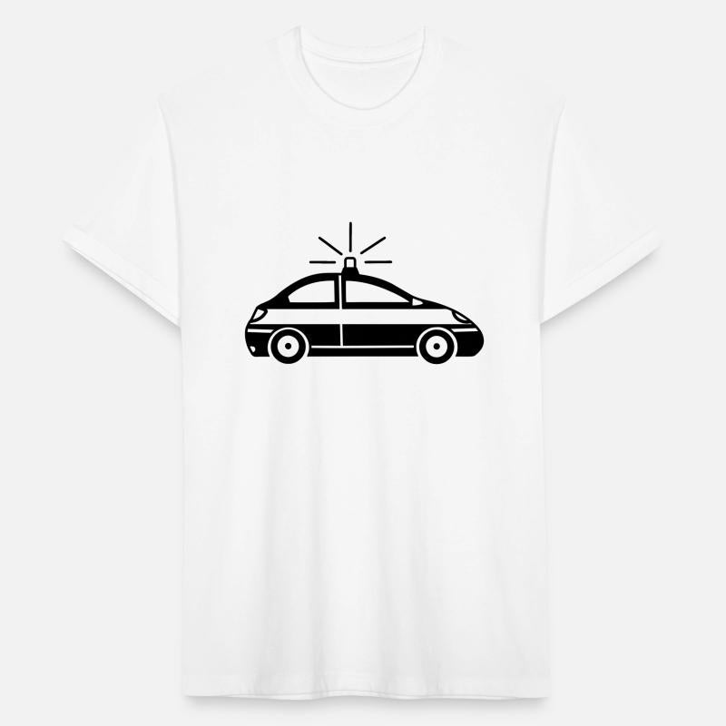 Police car with flashing light