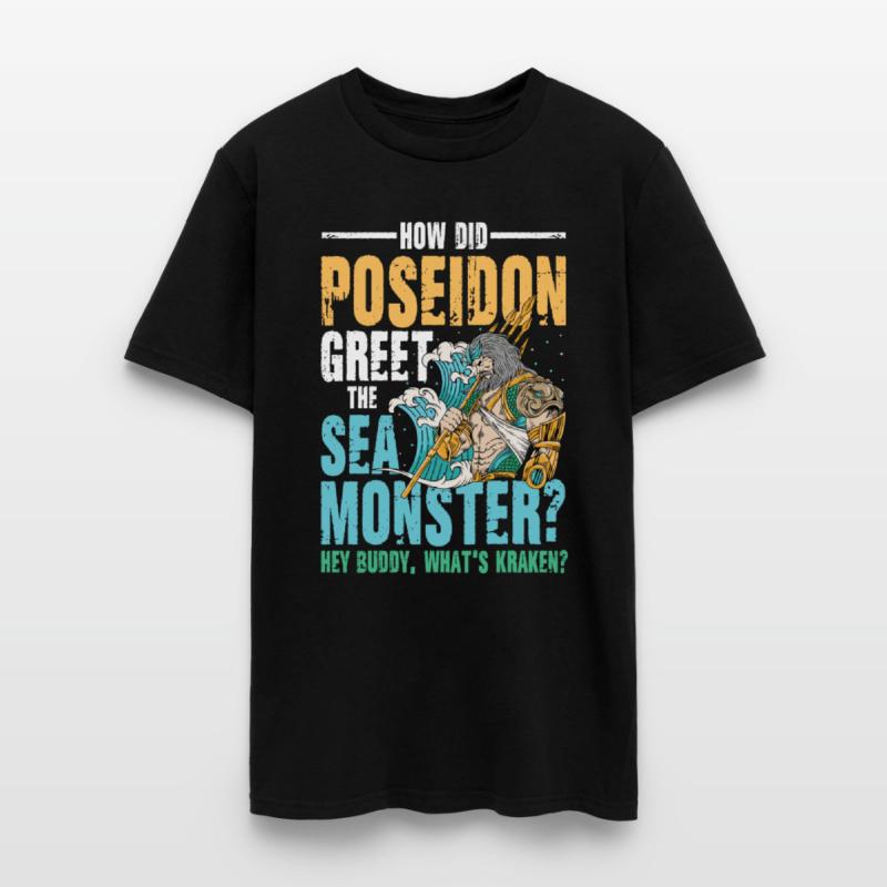 Poseidon Greet The Sea Monster What's Kraken