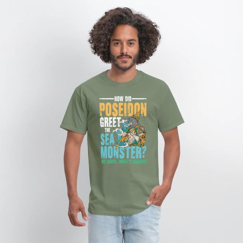 Poseidon Greet The Sea Monster What's Kraken