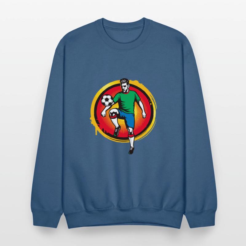 Powerful Soccer Player – Retro Sports Graphic