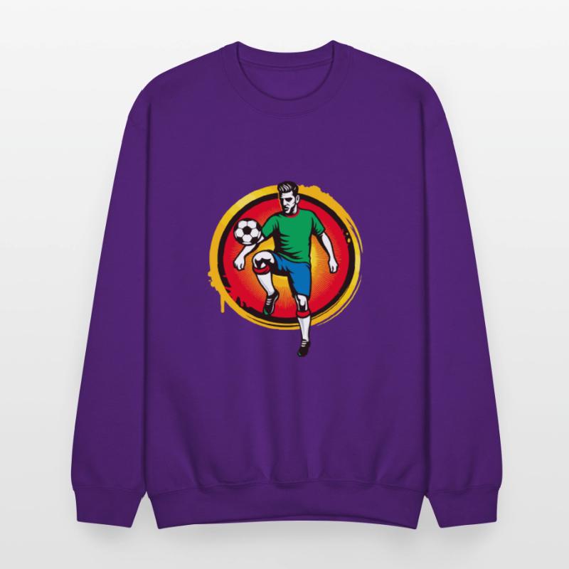 Powerful Soccer Player – Retro Sports Graphic