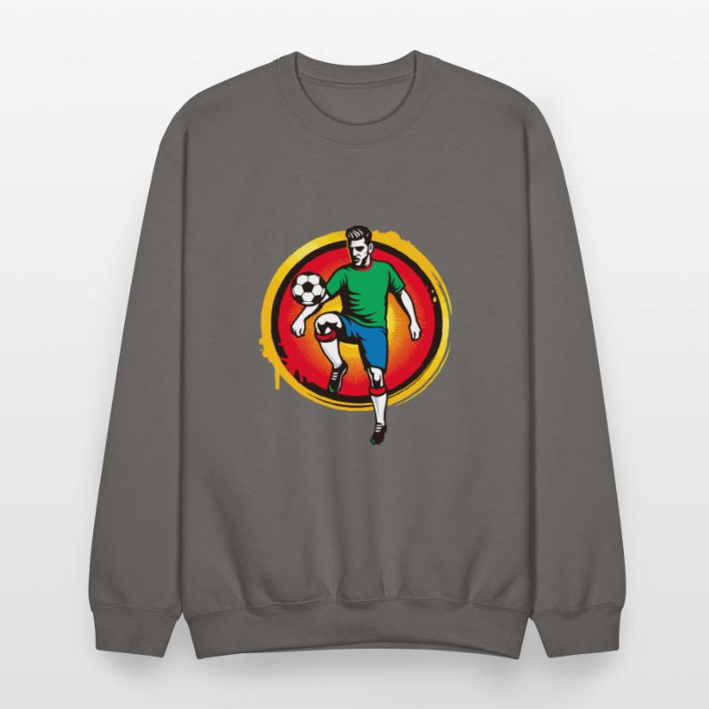 Powerful Soccer Player – Retro Sports Graphic