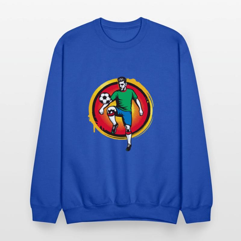 Powerful Soccer Player – Retro Sports Graphic