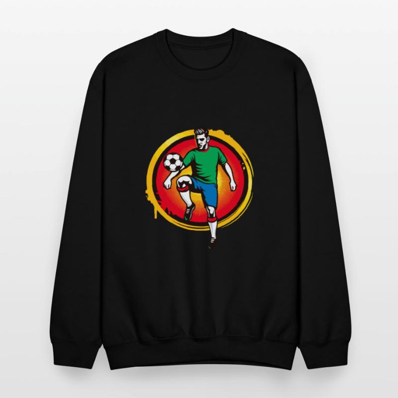 Powerful Soccer Player – Retro Sports Graphic