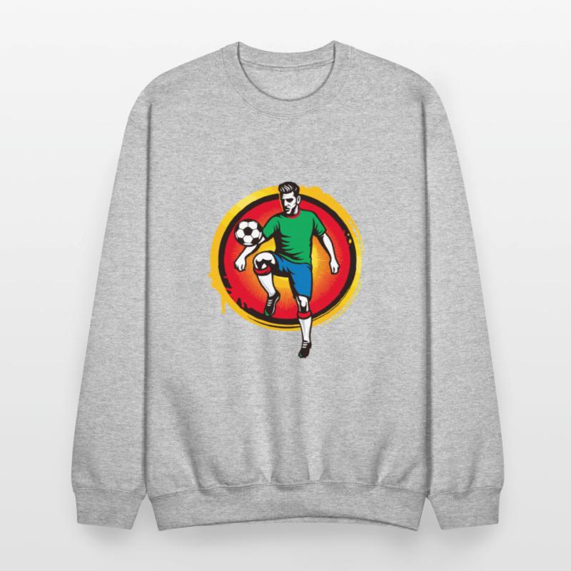 Powerful Soccer Player – Retro Sports Graphic