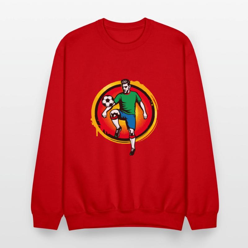 Powerful Soccer Player – Retro Sports Graphic