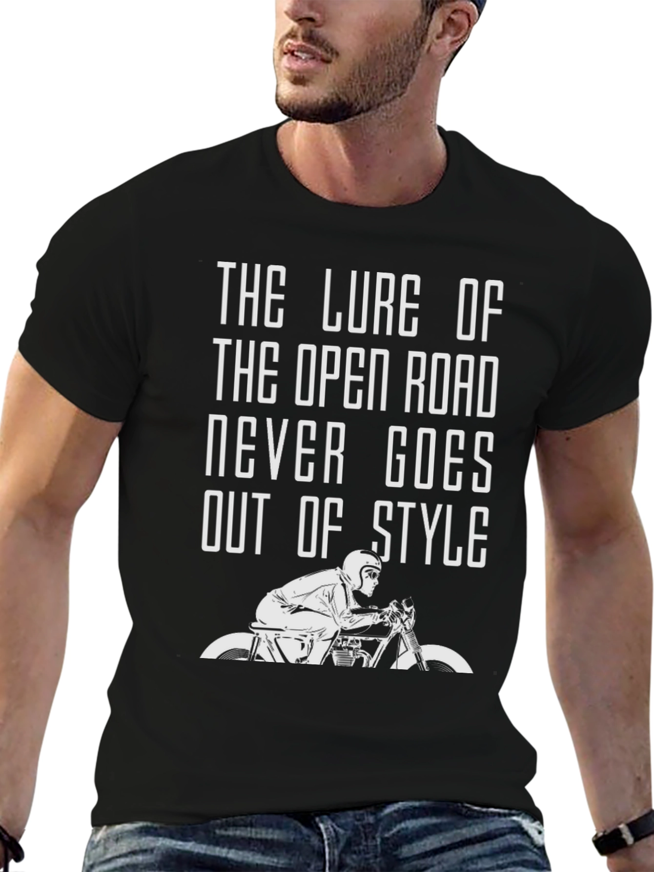 Open Road Motorcycle Graphic T-Shirt