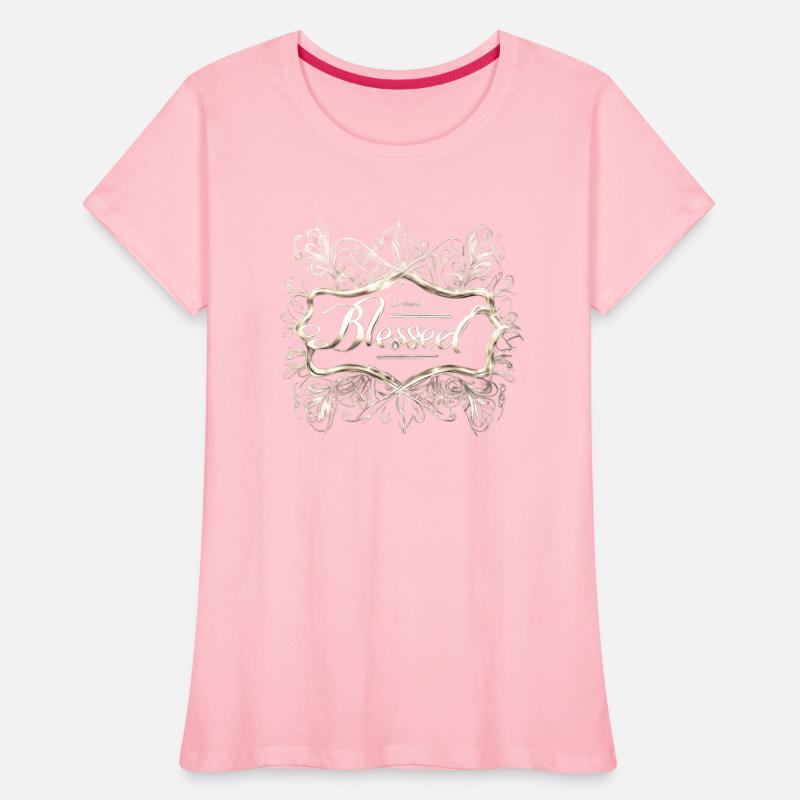 PRETTY WHITE GOLD BLESSED SCRIPT TEXT AI GENERATED