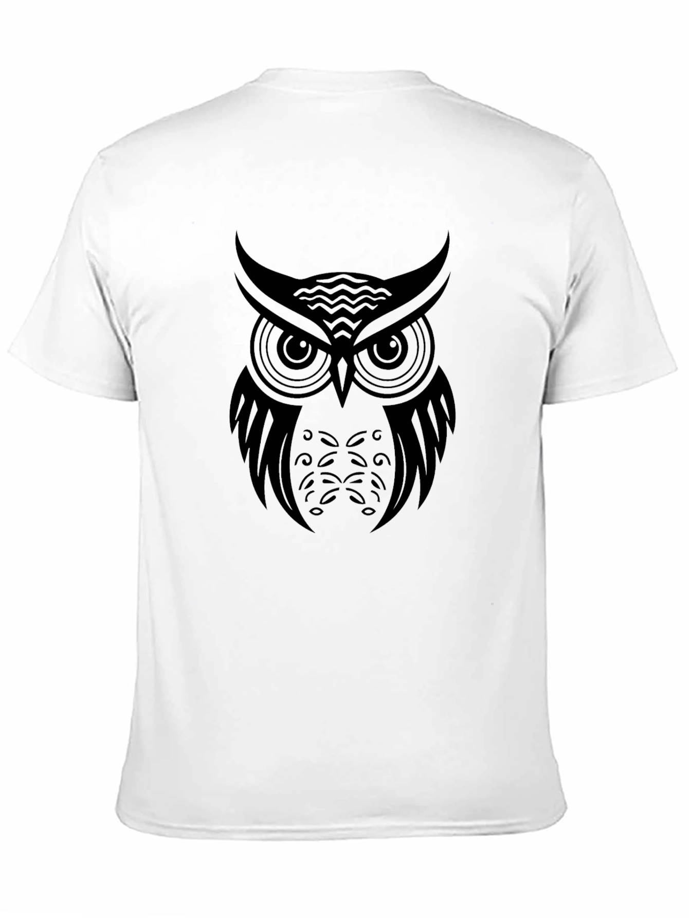 Black Owl Graphic Tee - Mens Casual T-Shirt