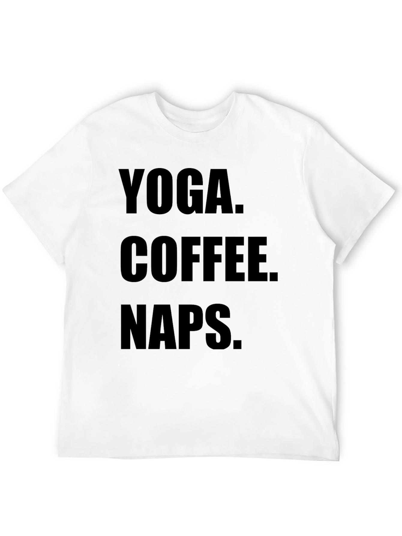 Yoga Coffee Naps Black Graphic Tee Shirt