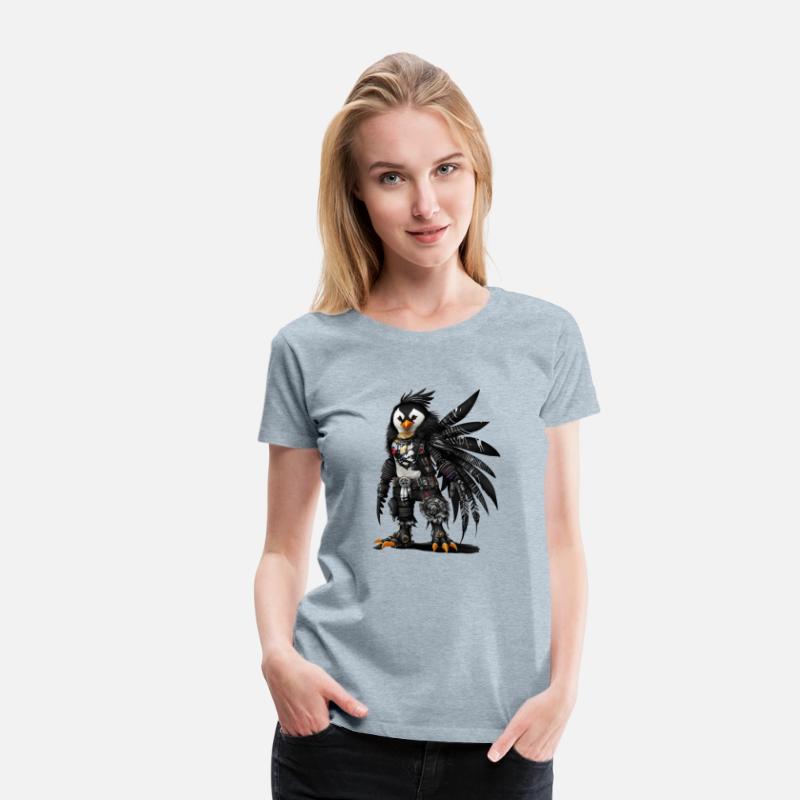 Punkrock Penguin with large feathers