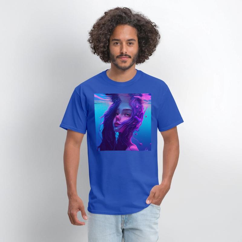 Purple mermaid underwater