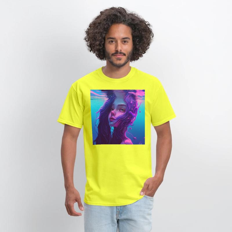 Purple mermaid underwater