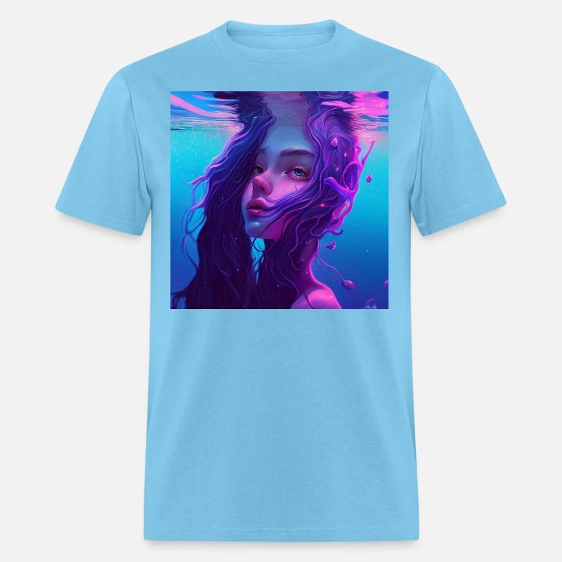 Purple mermaid underwater