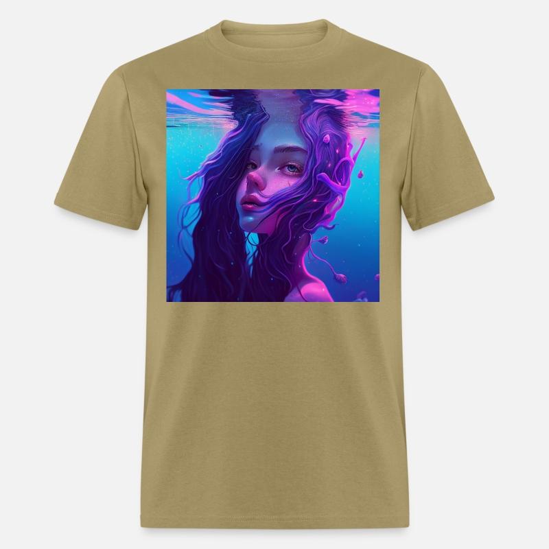Purple mermaid underwater