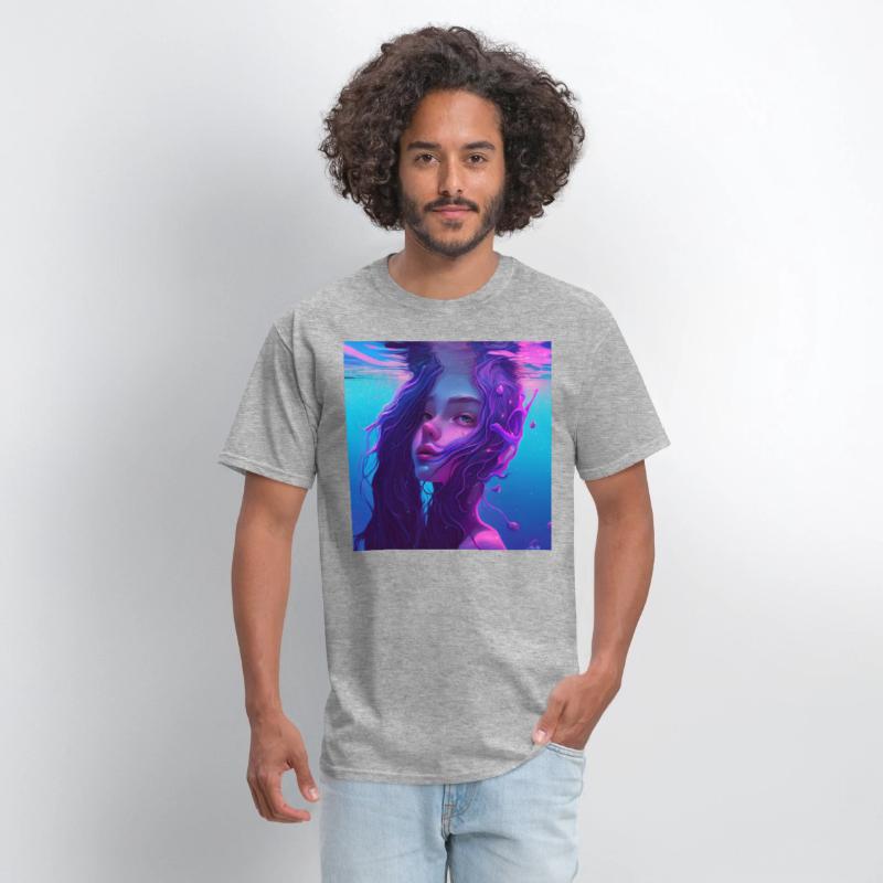 Purple mermaid underwater