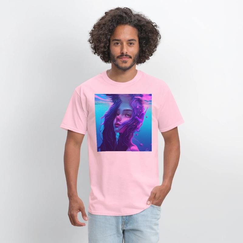 Purple mermaid underwater