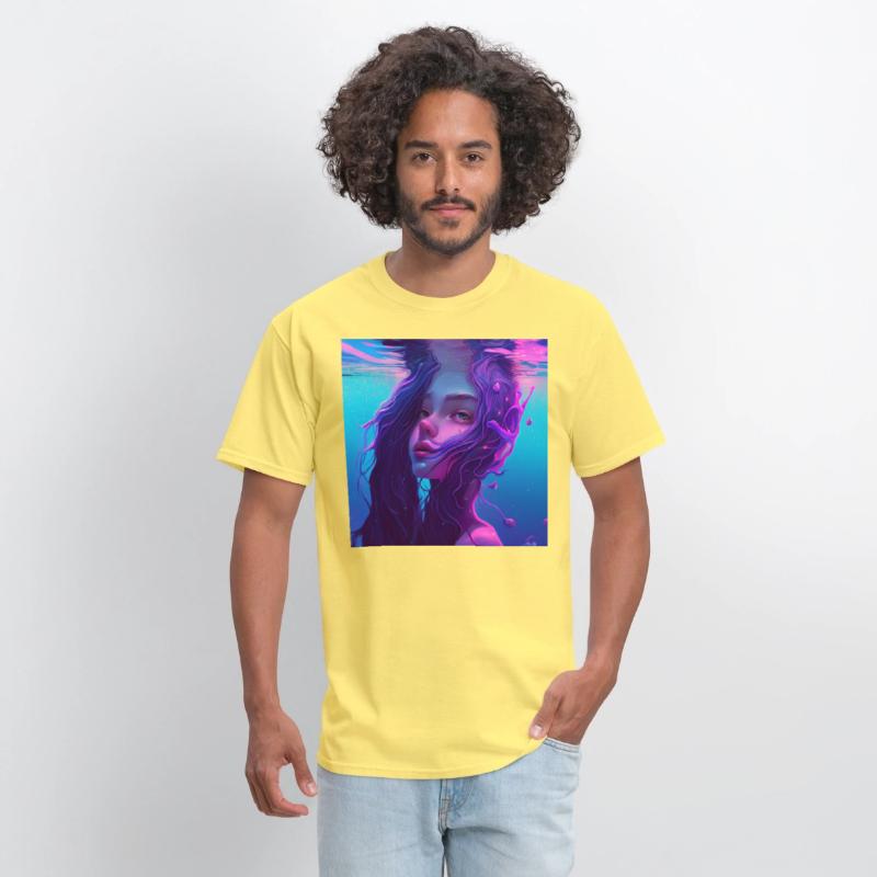 Purple mermaid underwater