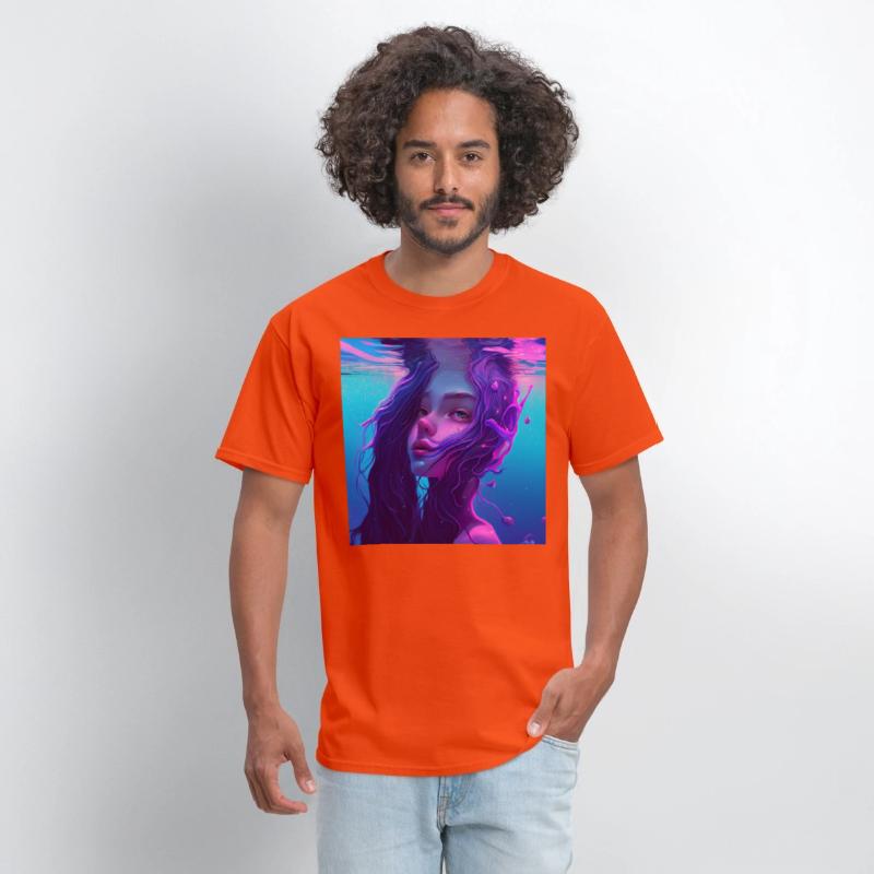 Purple mermaid underwater