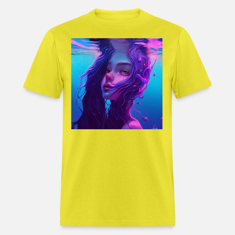 Purple mermaid underwater