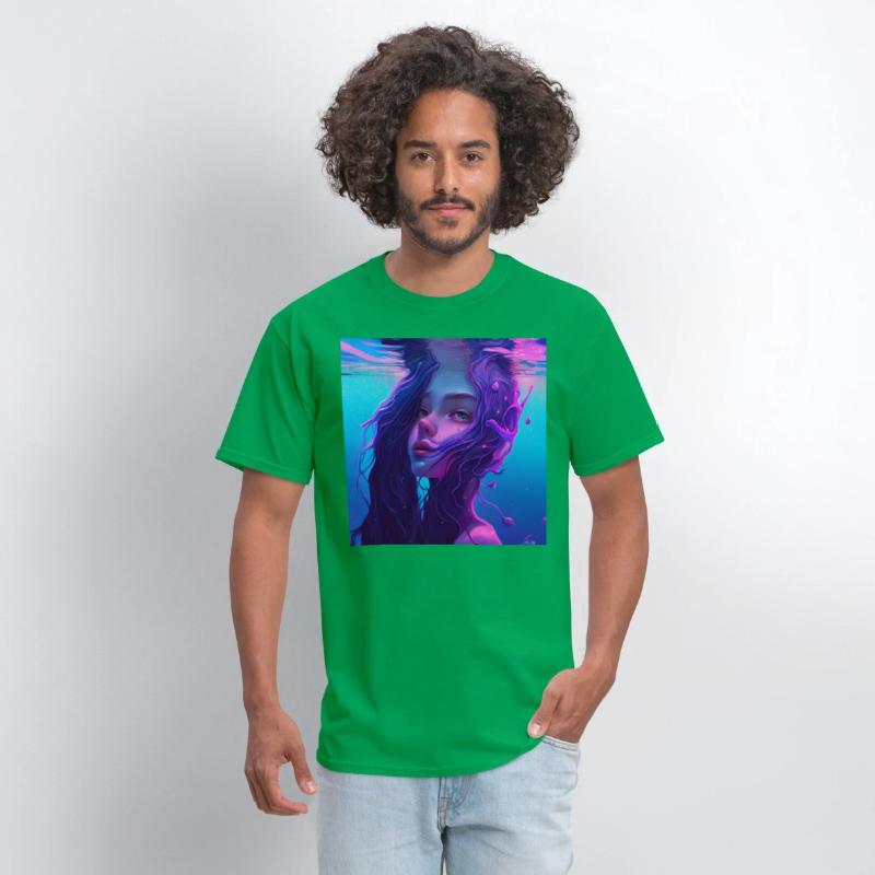Purple mermaid underwater