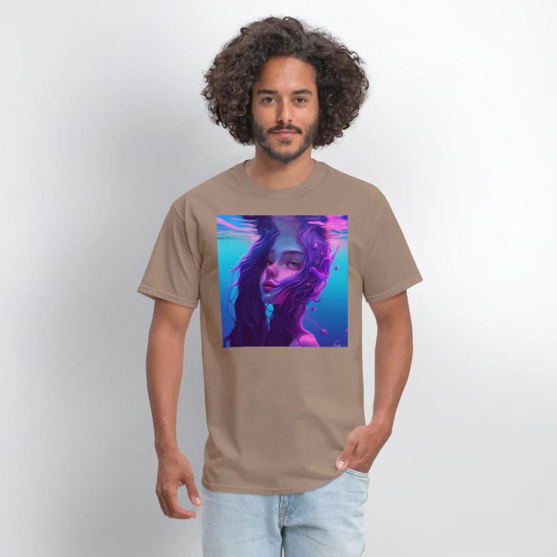 Purple mermaid underwater