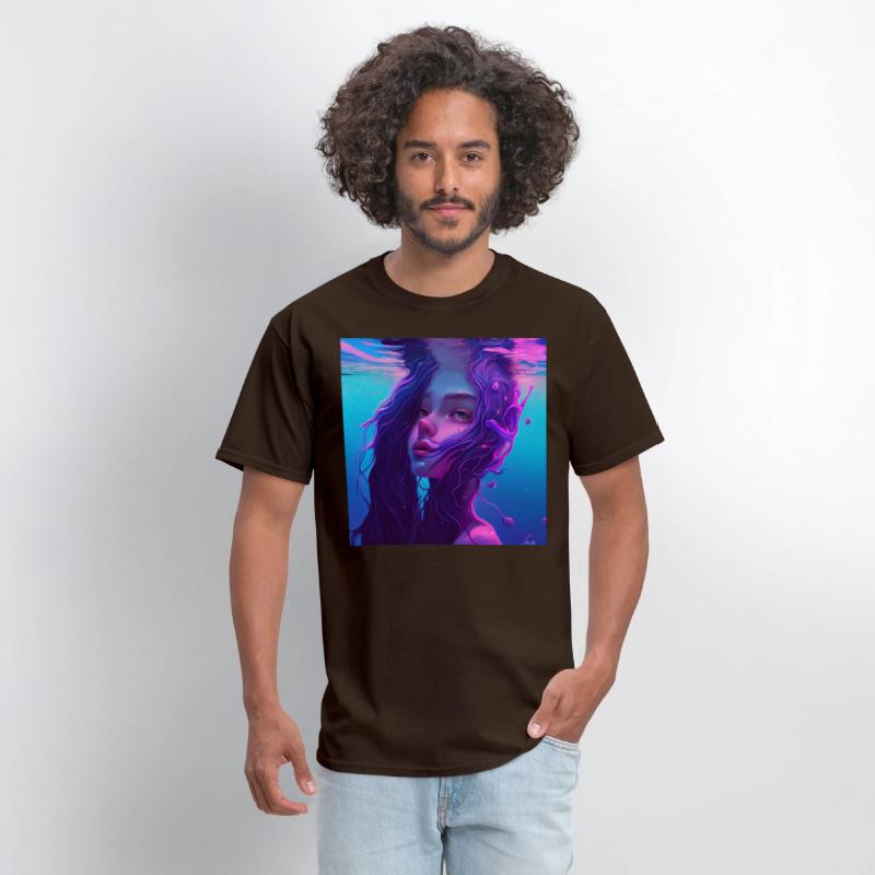 Purple mermaid underwater