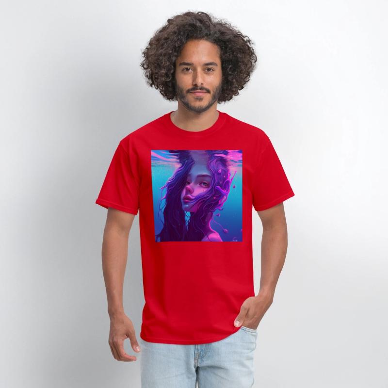 Purple mermaid underwater
