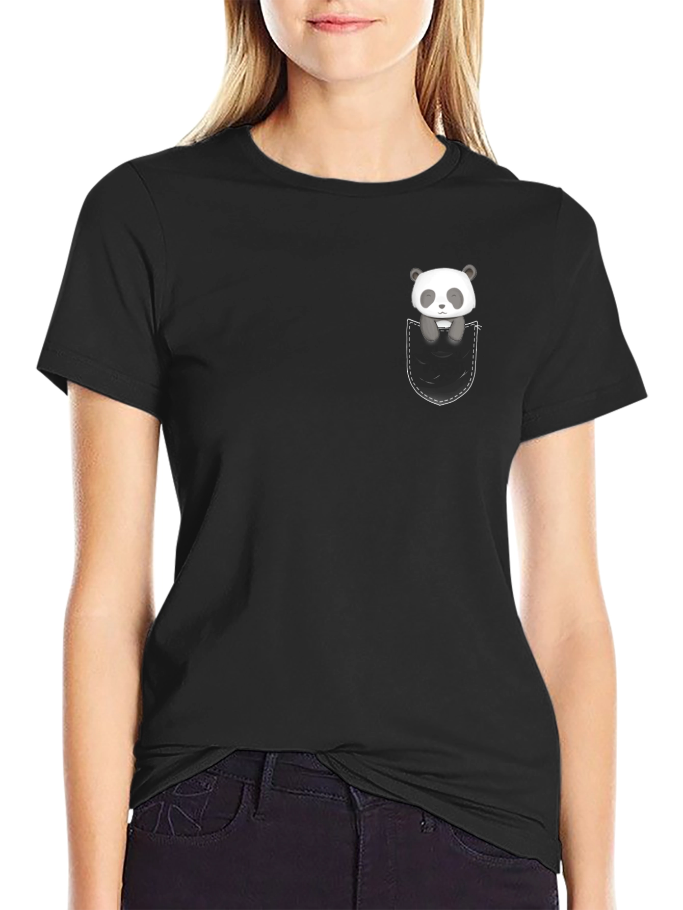 Panda Pocket T-Shirt - Cute Graphic Tee