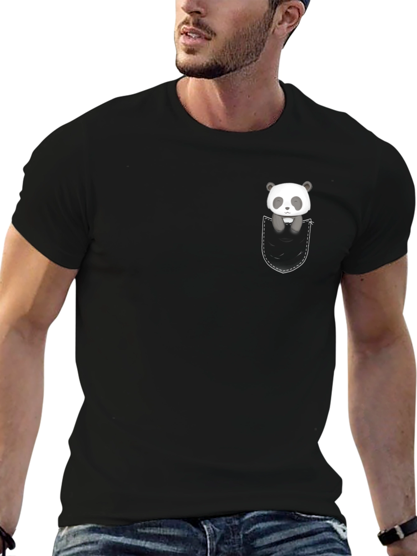 Panda Pocket T-Shirt - Cute Graphic Tee