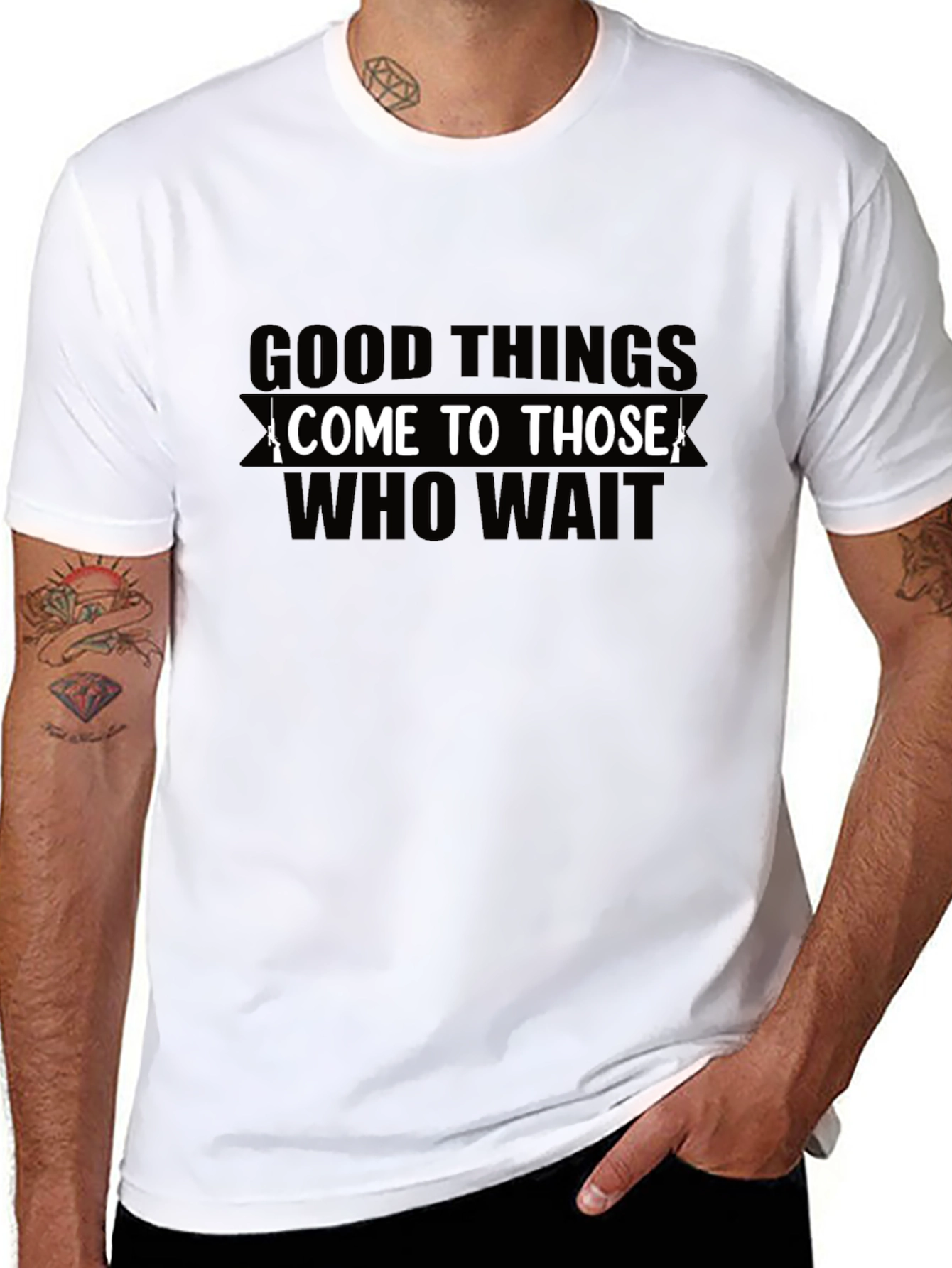 Good Things Come To Those Who Wait Black T-Shirt