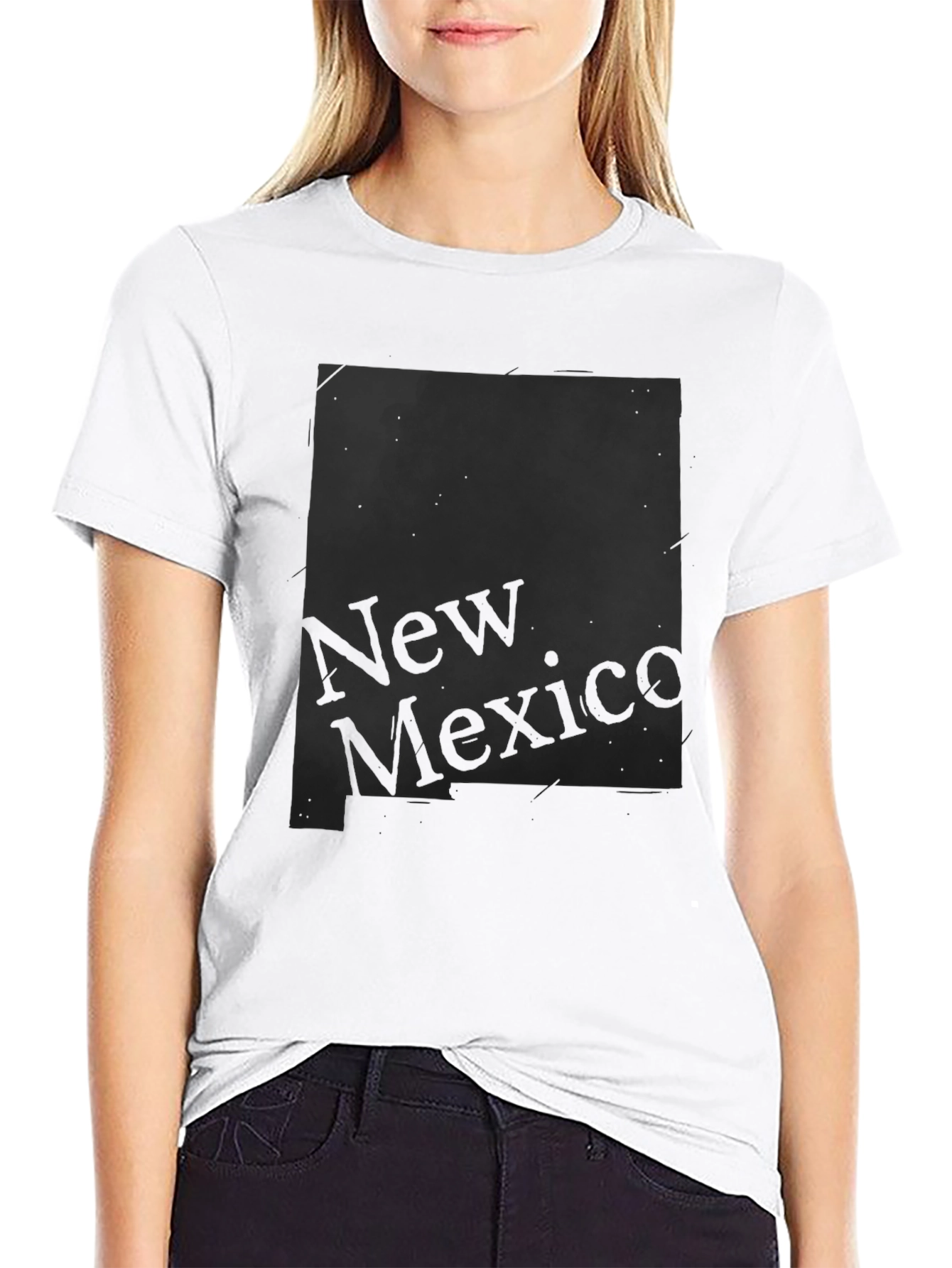 New Mexico Graphic Tee - Black Crew Neck