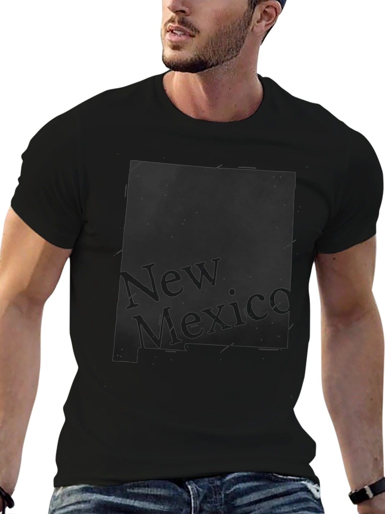 New Mexico Graphic Tee - Black Crew Neck