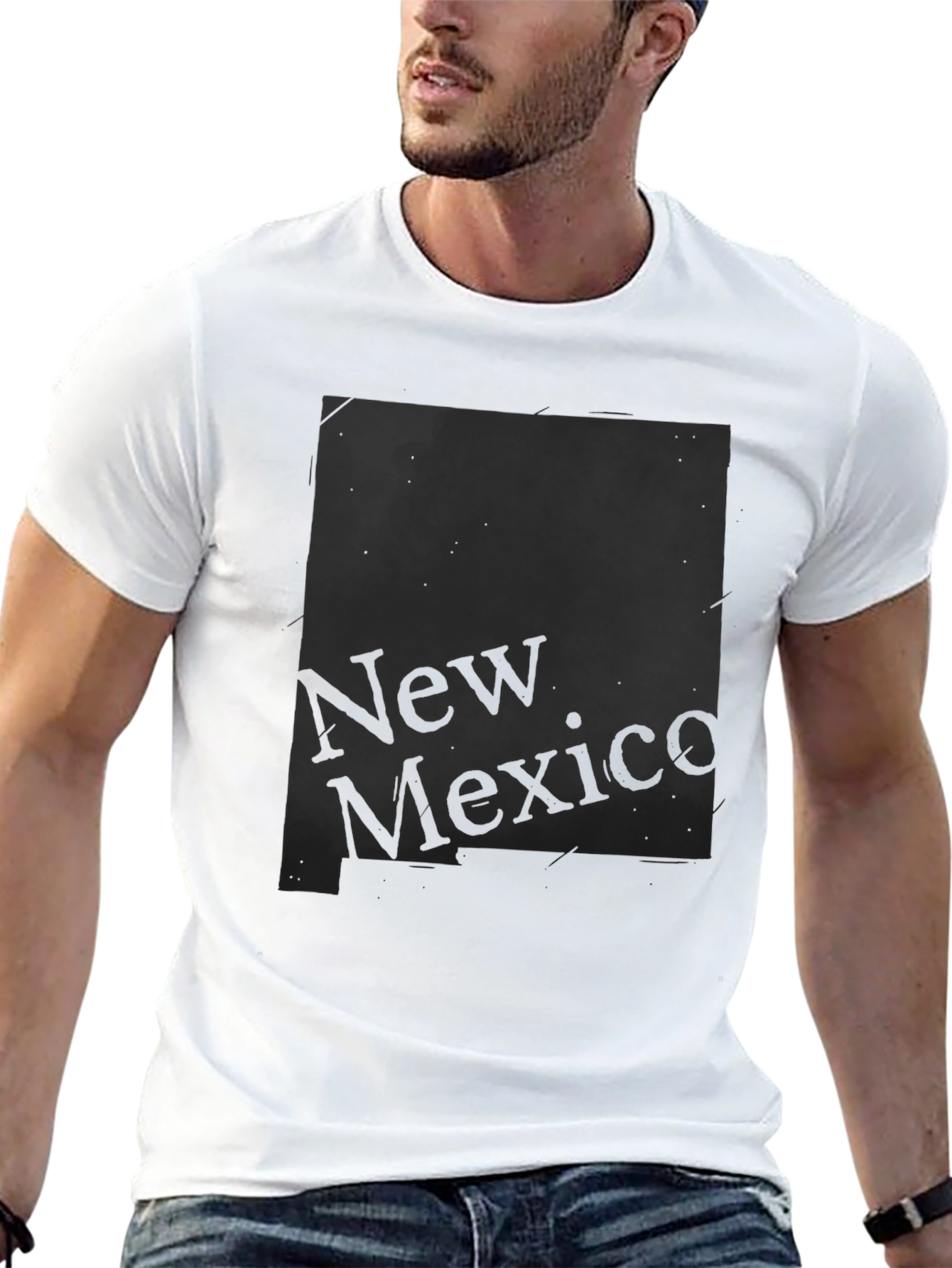 New Mexico Graphic Tee - Black Crew Neck