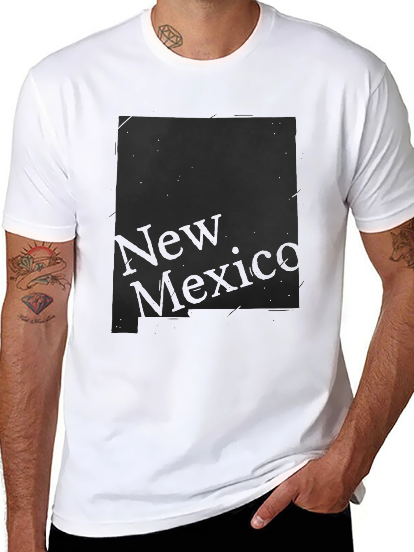 New Mexico Graphic Tee - Black Crew Neck
