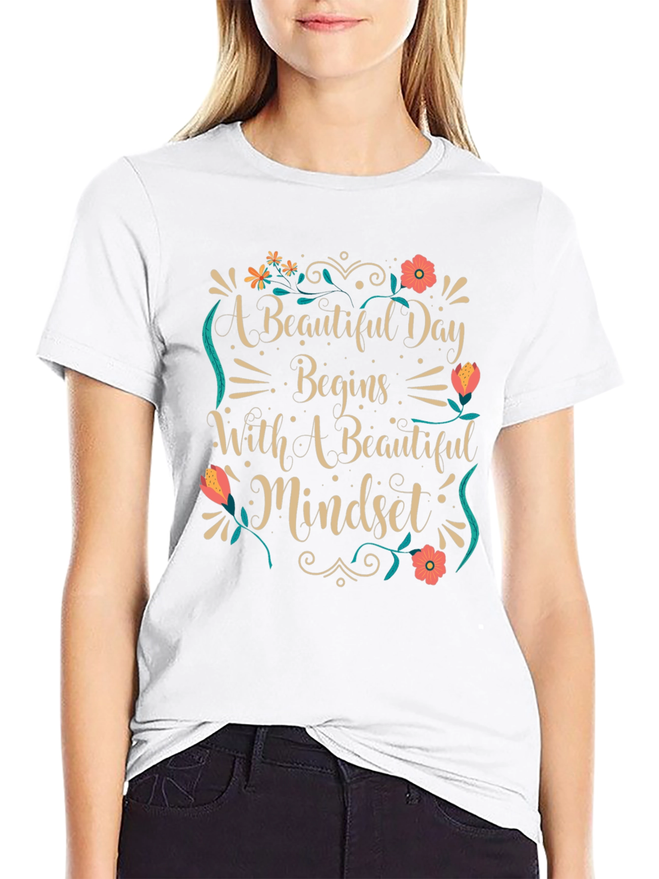Beautiful Mindset Black Graphic Tee