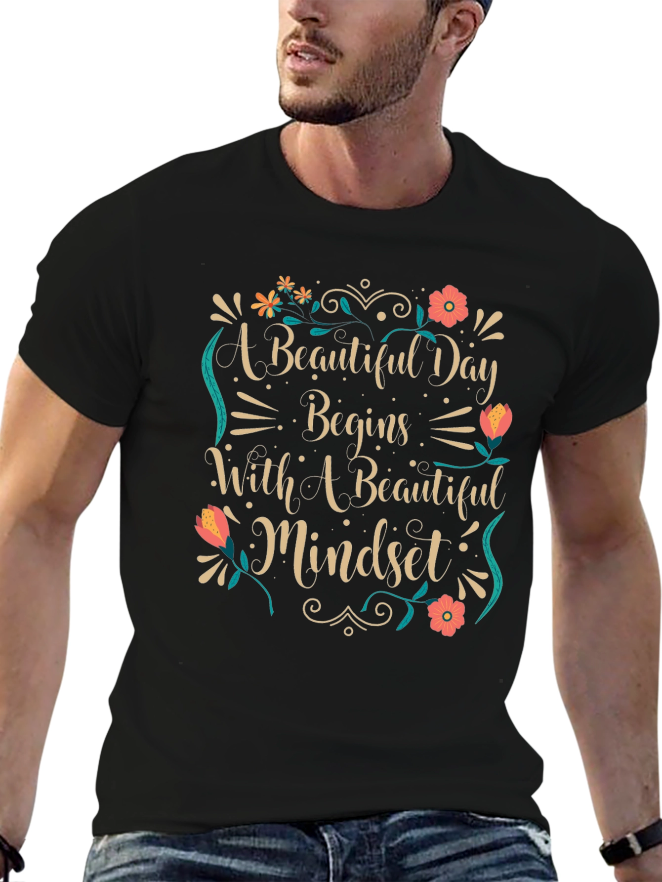 Beautiful Mindset Black Graphic Tee