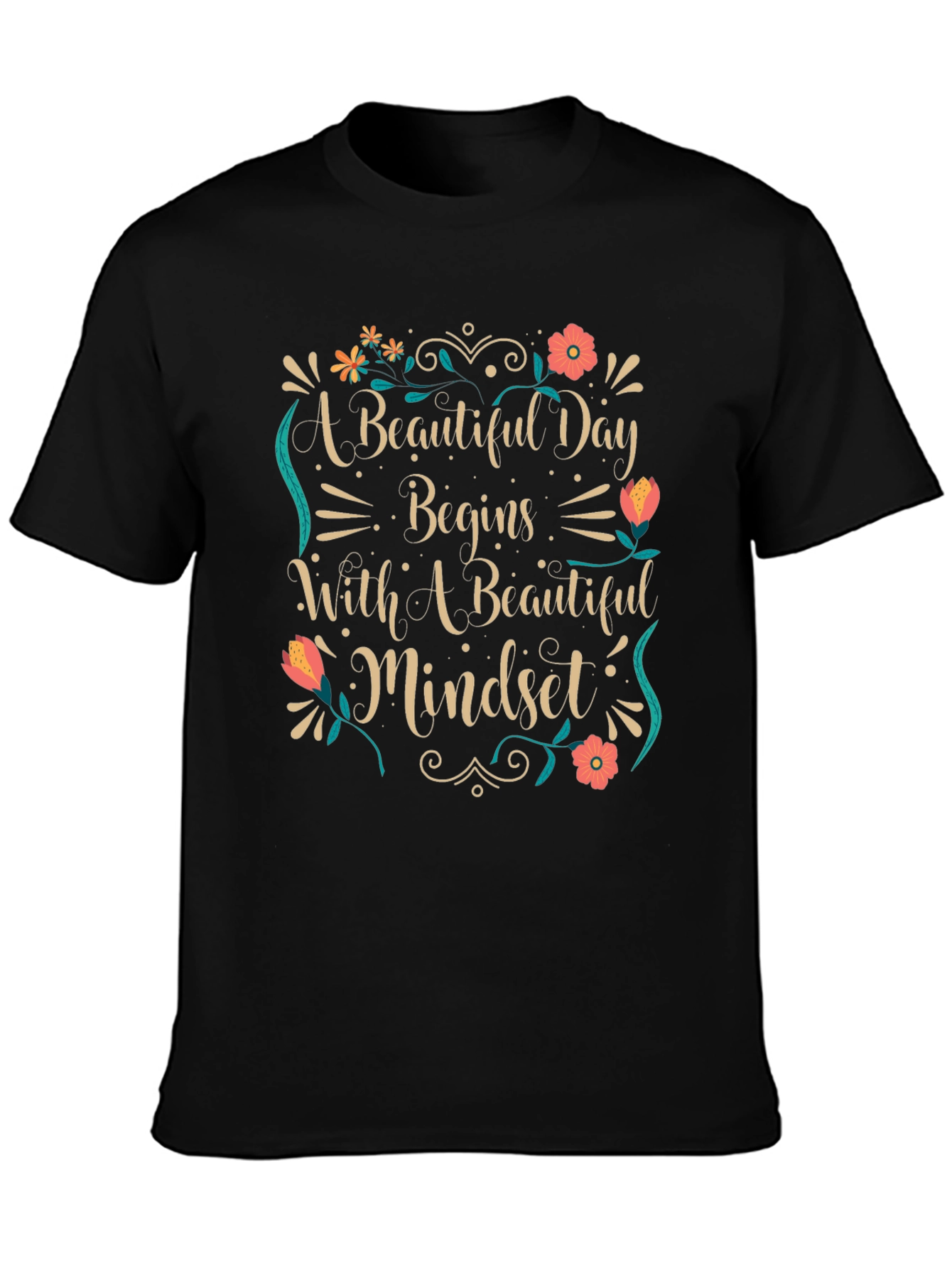 Beautiful Mindset Black Graphic Tee