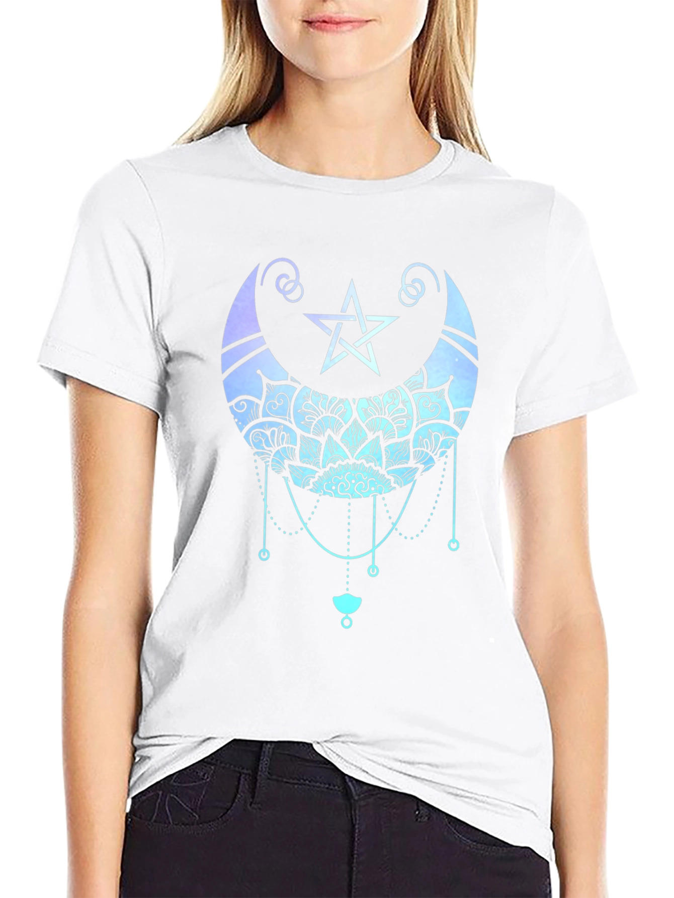 Mystic Moon Mandala Graphic Tee