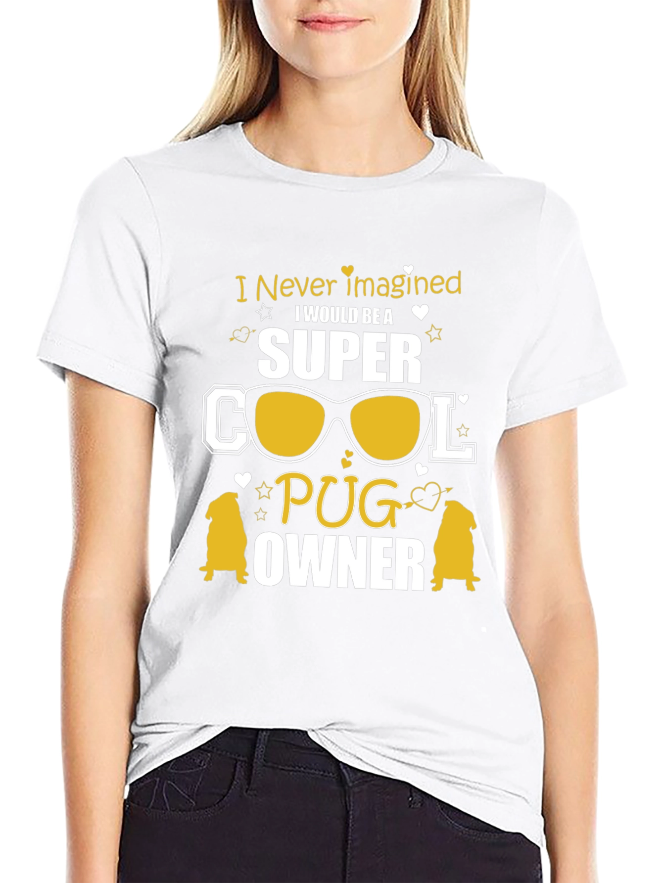 Super Cool Pug Owner Black T-Shirt
