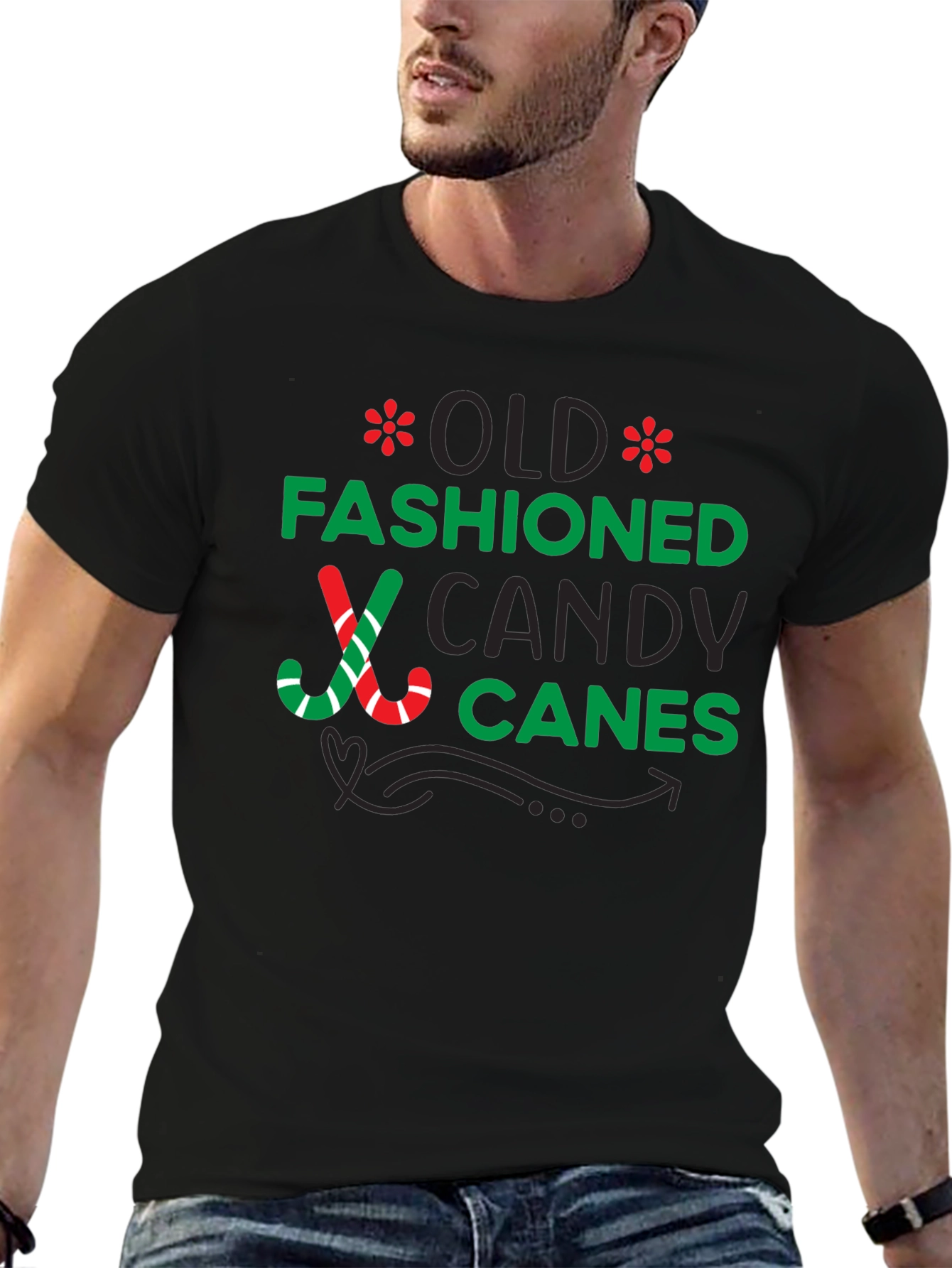 Old Fashioned Candy Canes Graphic Tee