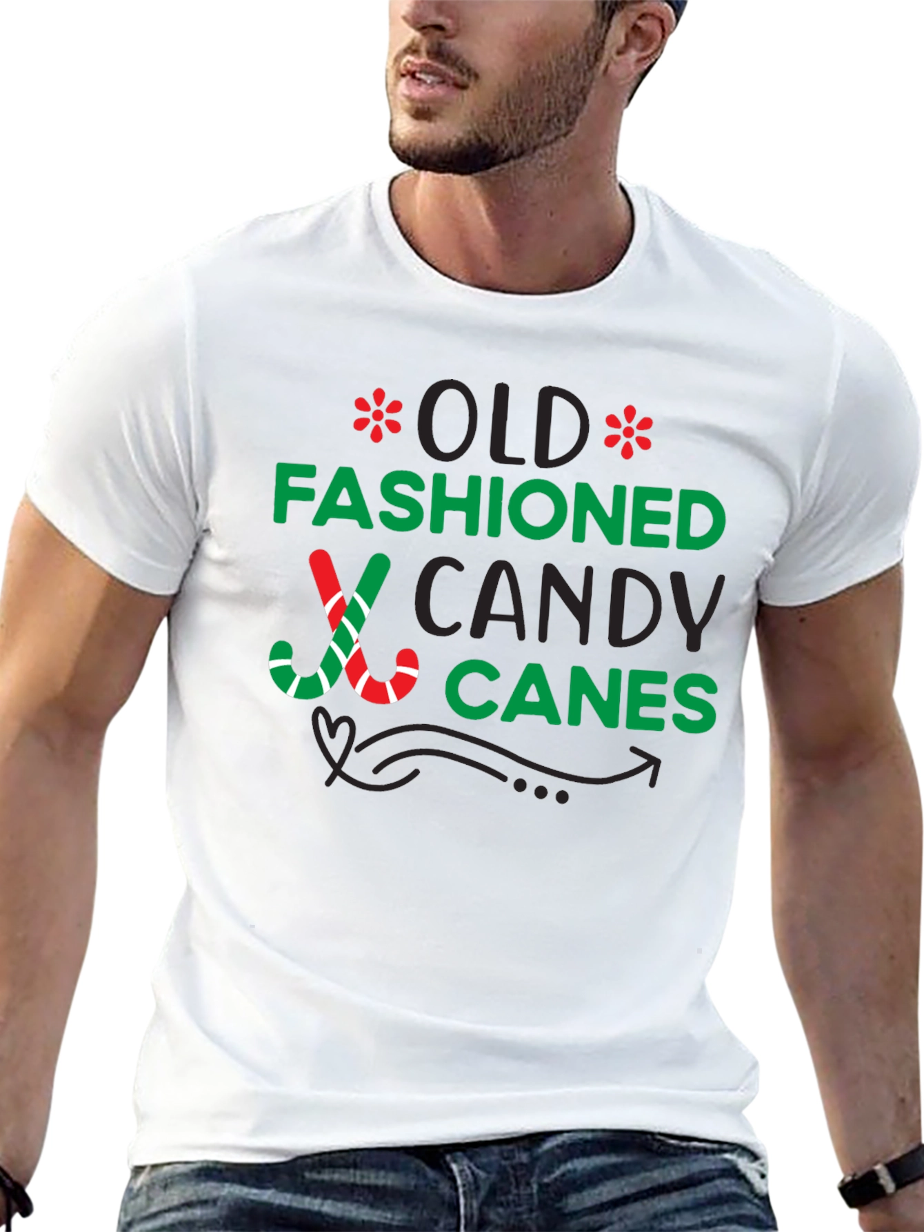 Old Fashioned Candy Canes Graphic Tee