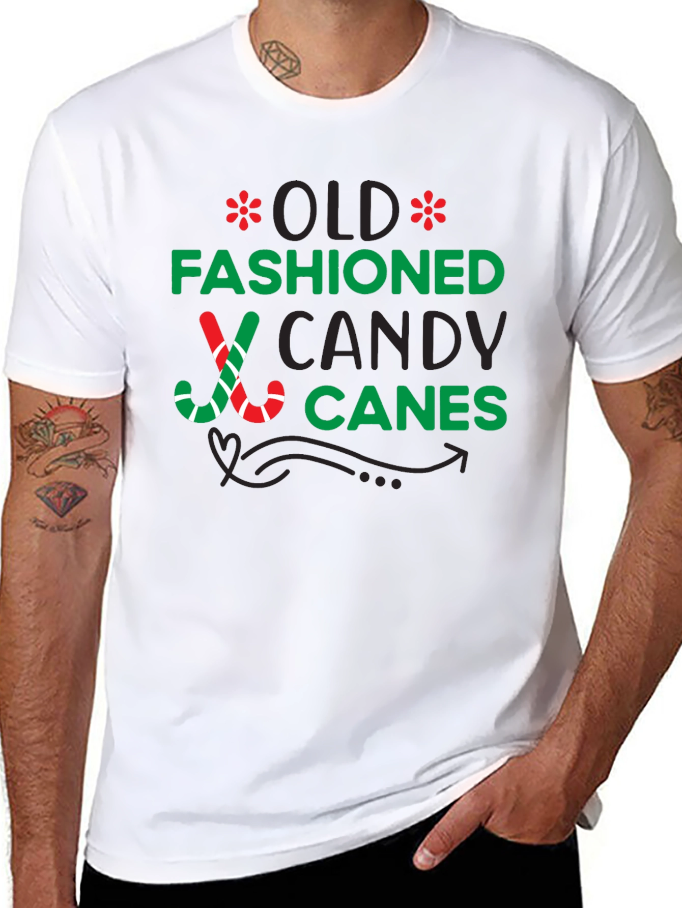Old Fashioned Candy Canes Graphic Tee
