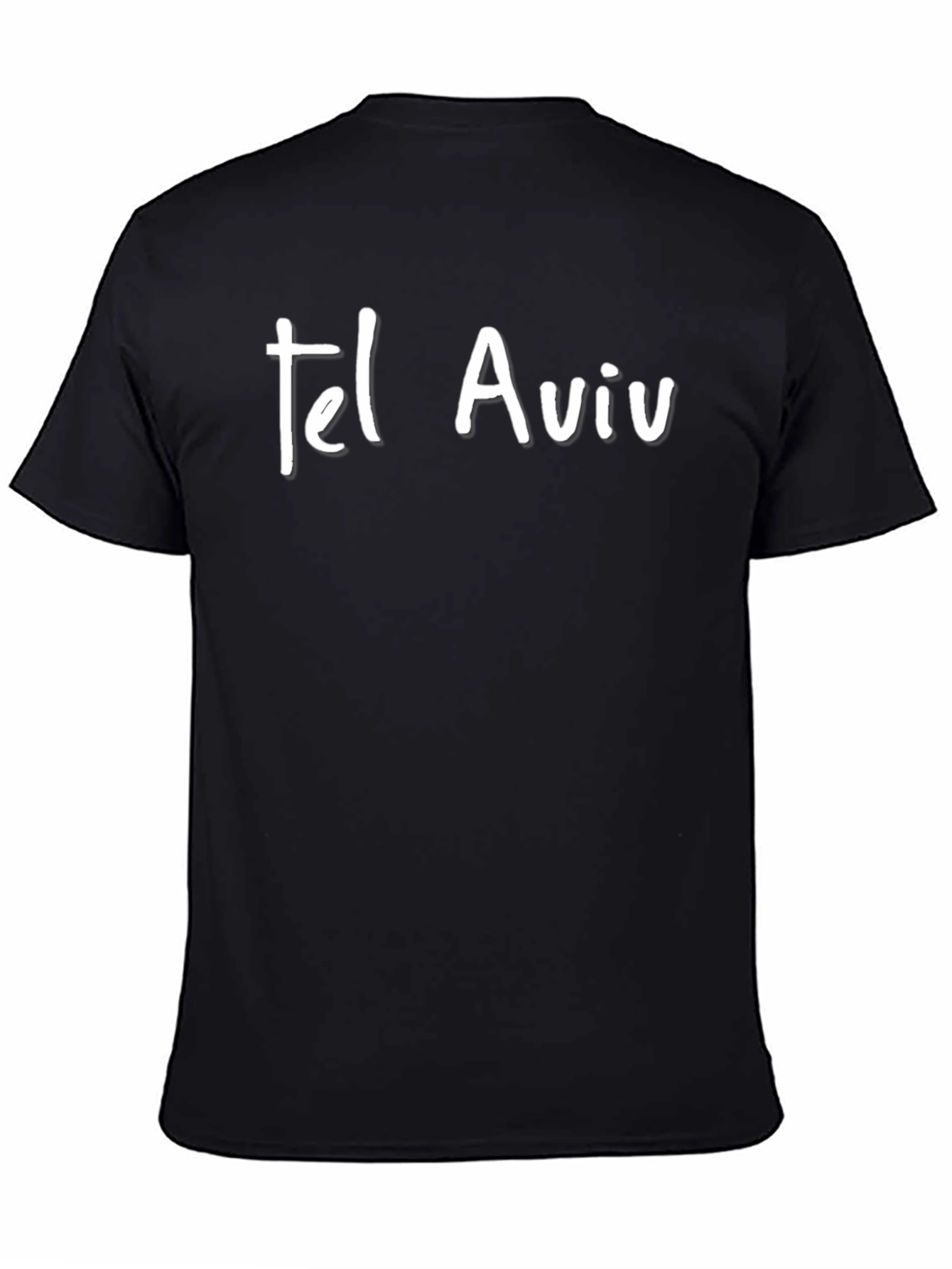 Tel Aviv Graphic Tee - Black Cotton T-Shirt