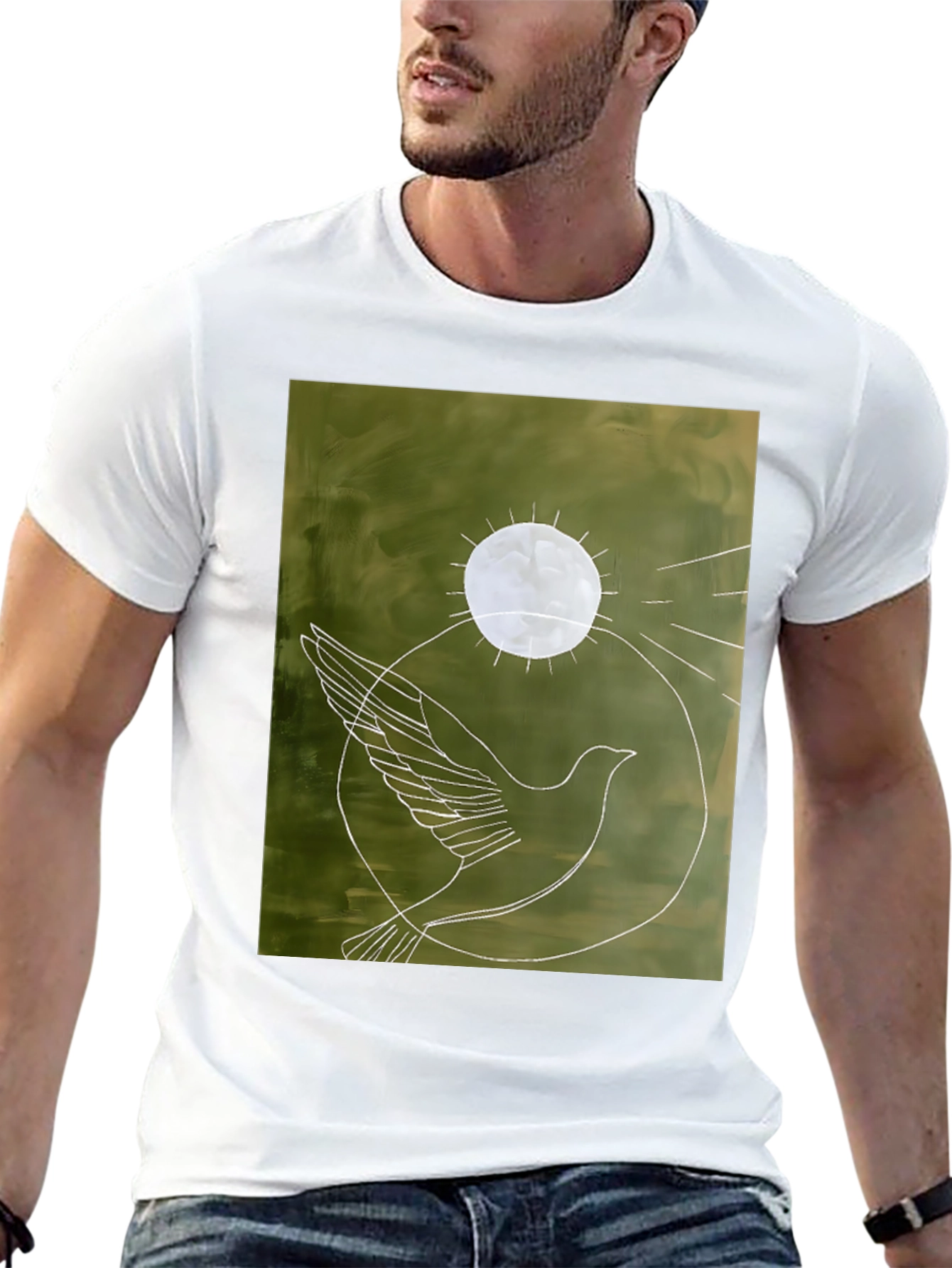 Dove Graphic Tee - Peace Symbol Shirt