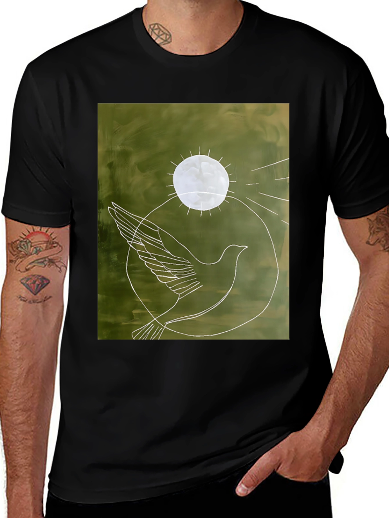 Dove Graphic Tee - Peace Symbol Shirt
