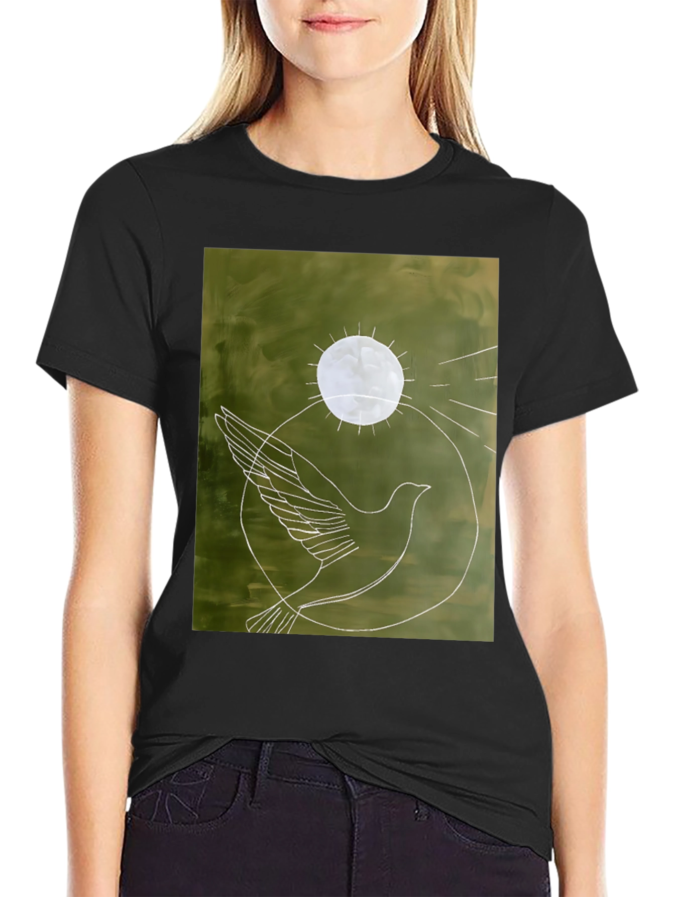 Dove Graphic Tee - Peace Symbol Shirt