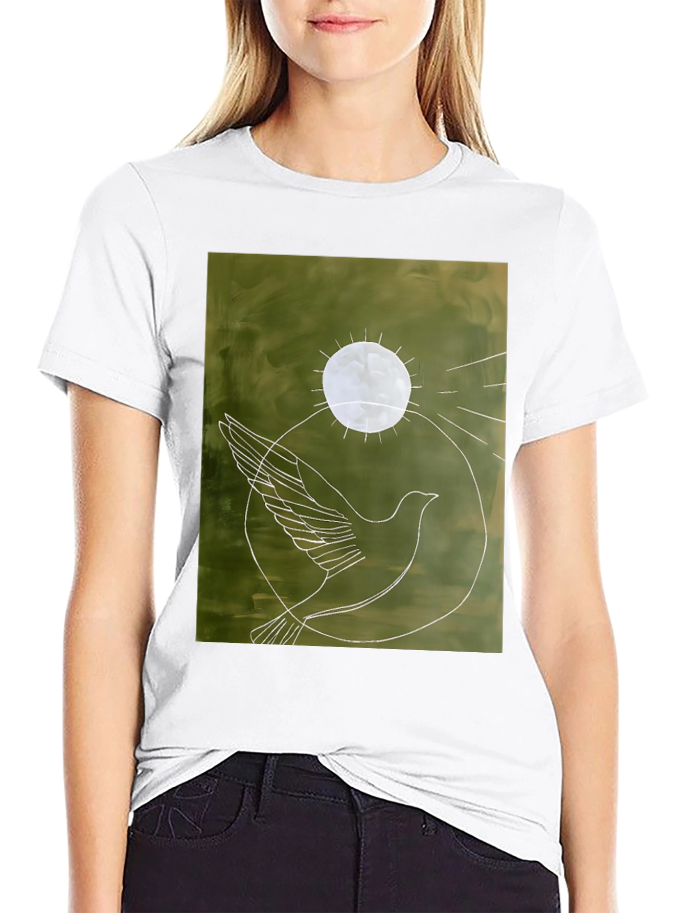 Dove Graphic Tee - Peace Symbol Shirt