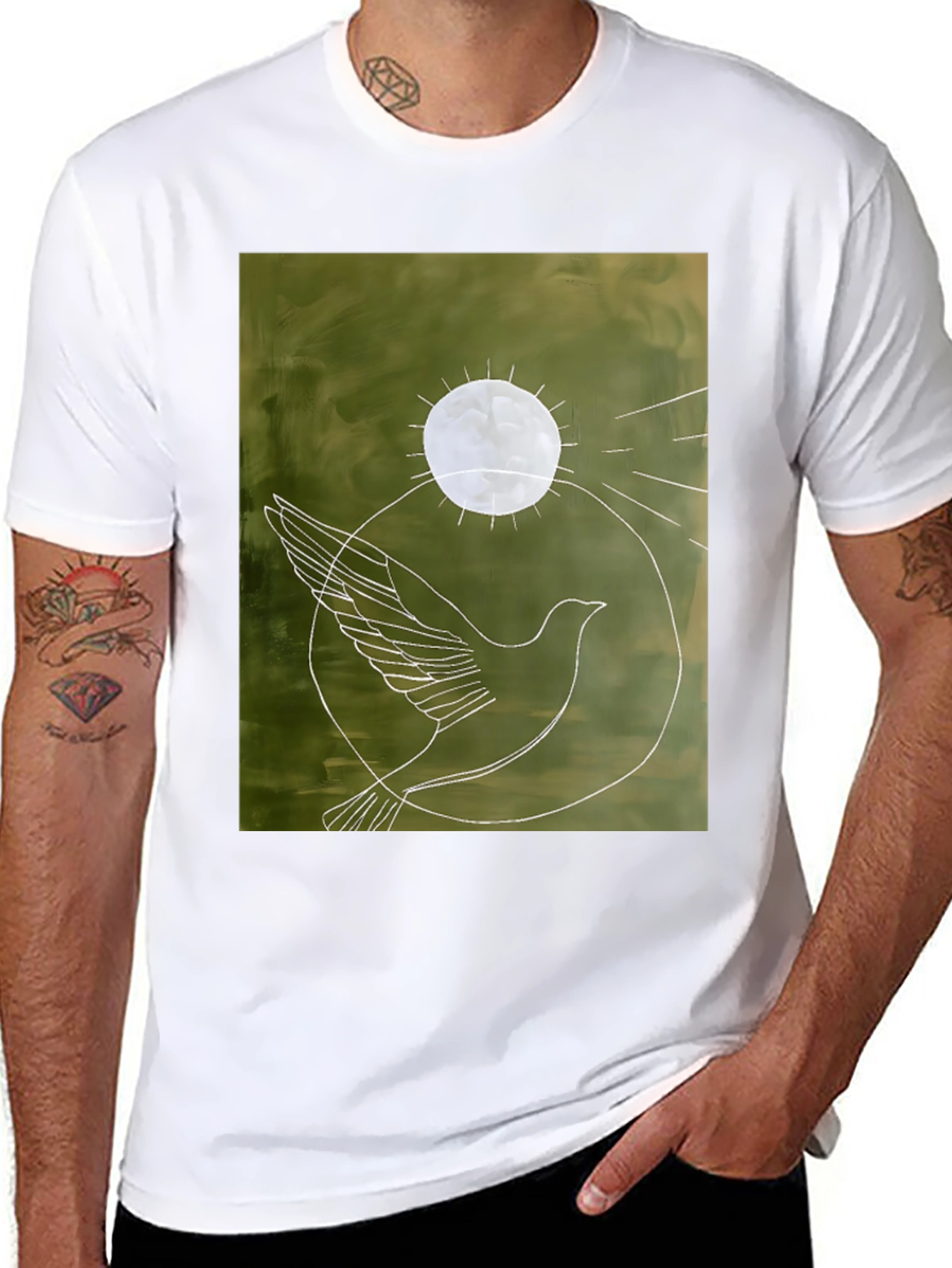 Dove Graphic Tee - Peace Symbol Shirt